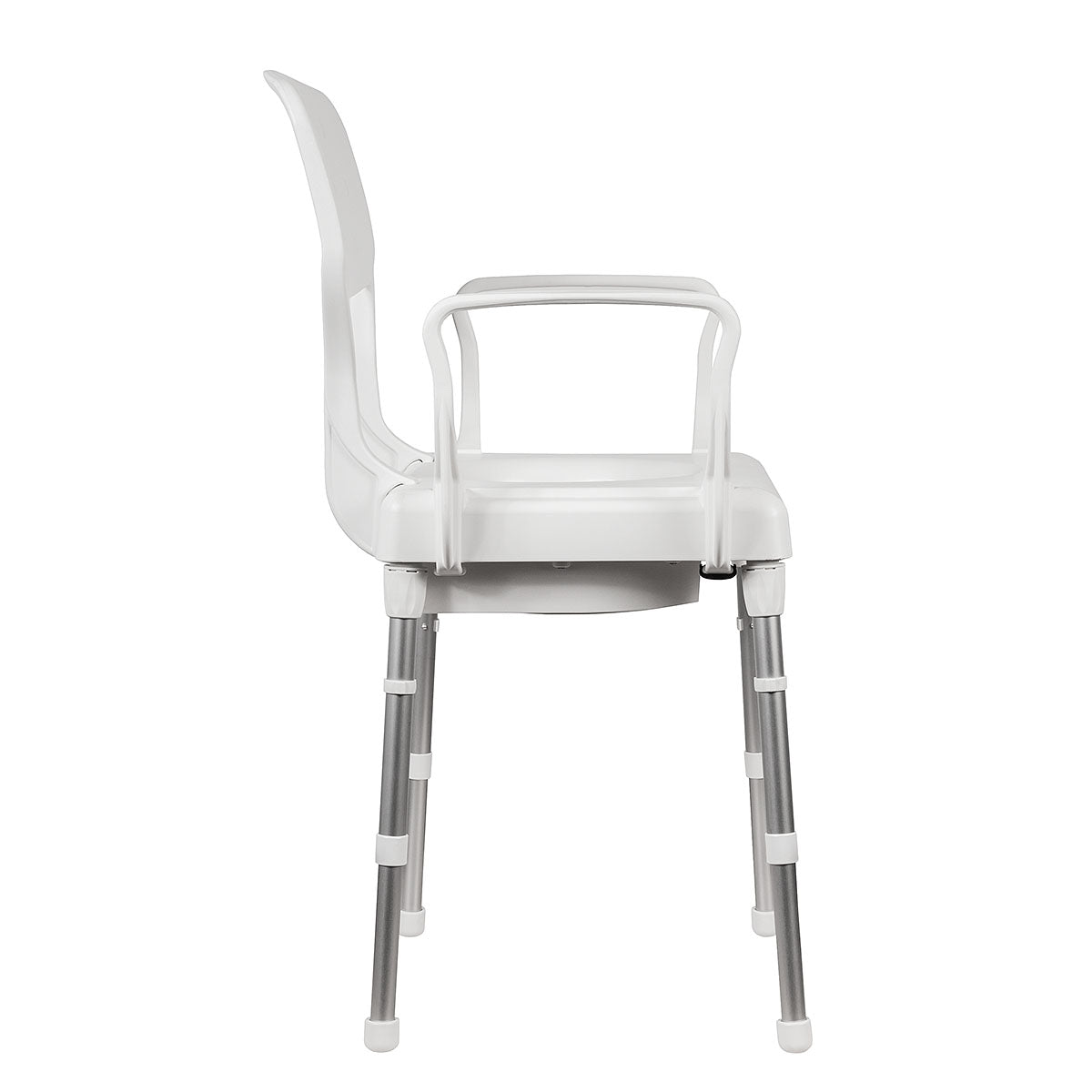 Height-Adjustable Commode Chair - Lightweight & Durable Shower and Toilet Chair for Assisted Living