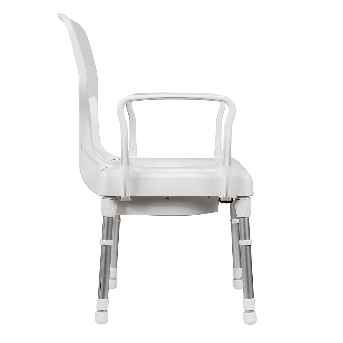 Height-Adjustable Commode Chair - Lightweight & Durable Shower and Toilet Chair for Assisted Living