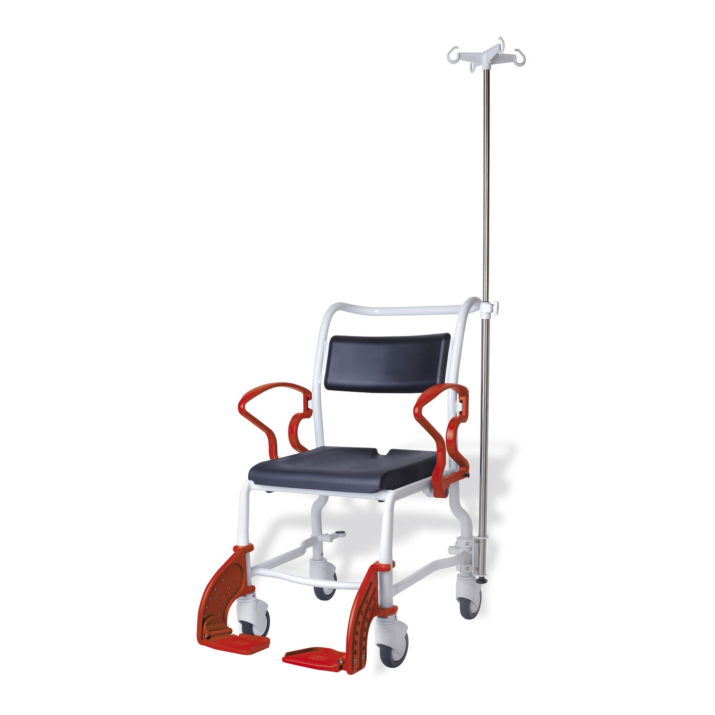 Quad Loop IV Pole for Medical Use - Supports up to Four IV Bags