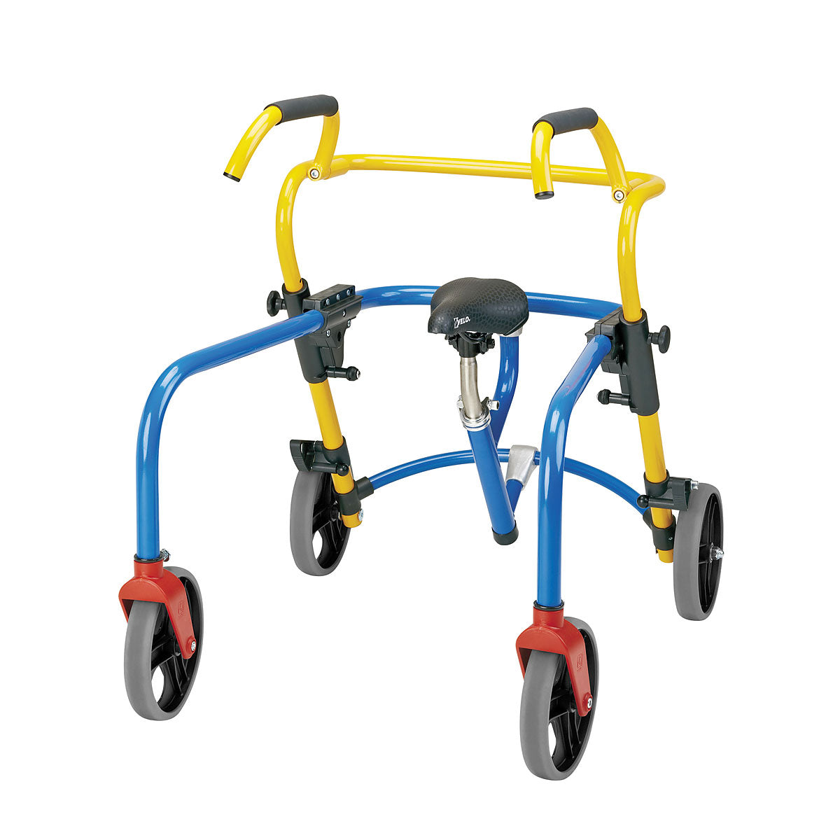 Child Reverse Walker with Seat – Adjustable Kids Mobility Aid with Rear Wheel Brakes