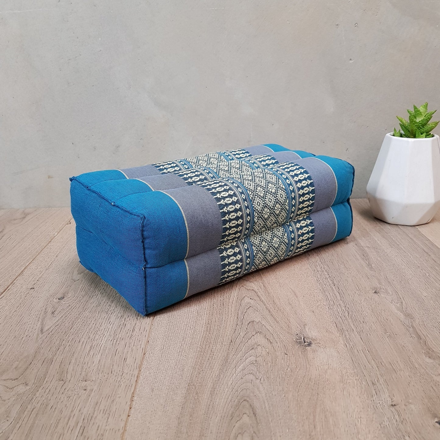 Handmade Meditation Cushion & Seating Block Set – Organic Kapok Thai Floor Cushion for Posture Support
