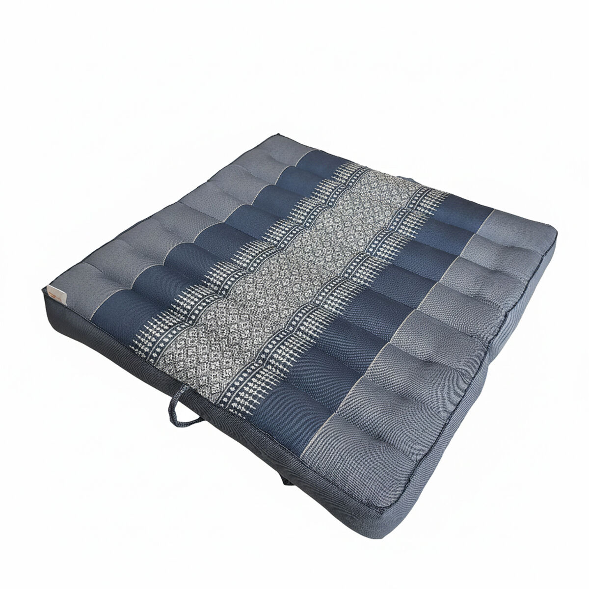 Handmade 2-Fold Meditation Cushion – Thai Kapok Yoga Mat with Portable Handle