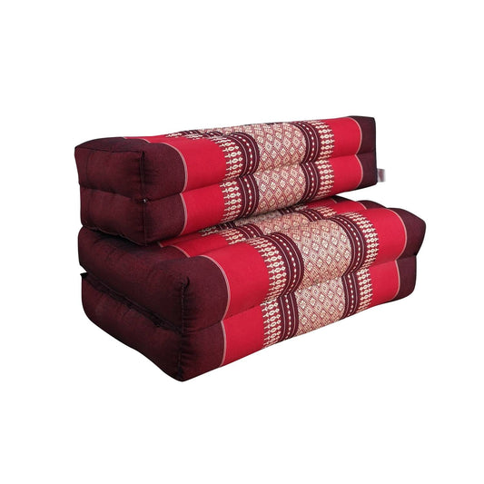 Zafu Meditation Cushion Set - 100% Kapok Fold Out Cushion Yoga Mat Zabuton Traditional Pillow