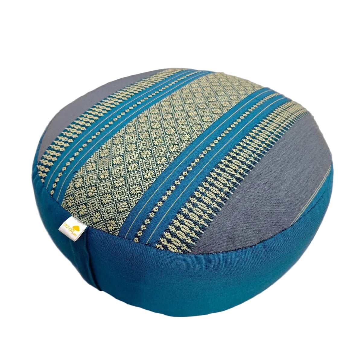 Handmade 40cm Round Meditation Cushion – Organic Kapok Filled Zafu Ottoman Pouf for Yoga and Shavasana