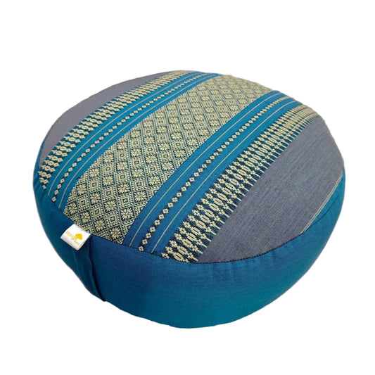 Handmade 40cm Round Meditation Cushion – Organic Kapok Filled Zafu Ottoman Pouf for Yoga and Shavasana