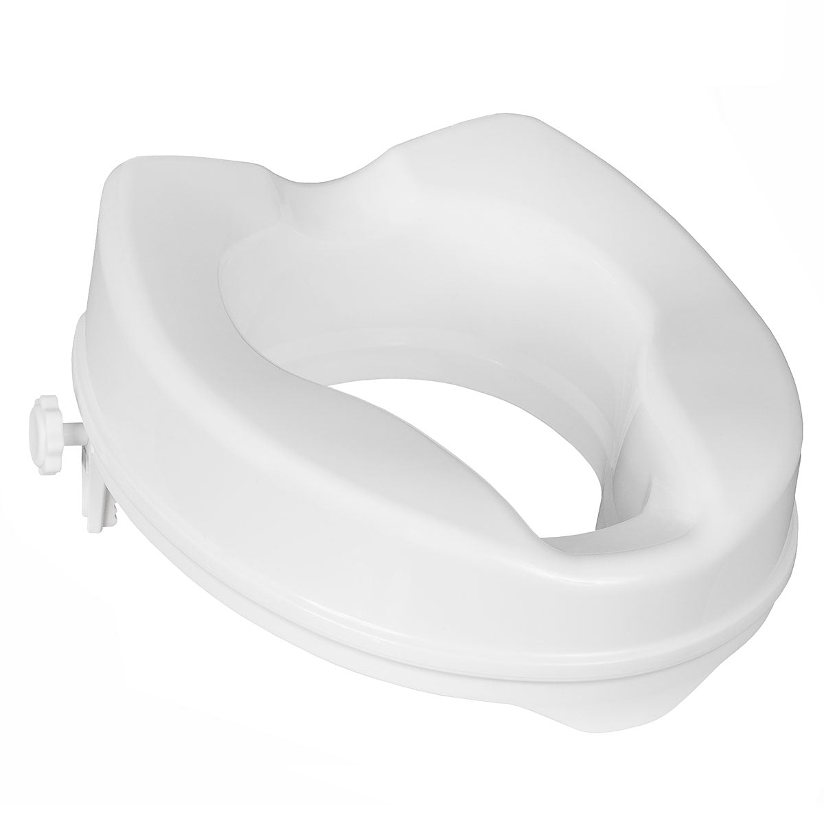 Ergonomic Raised Toilet Seat Raiser - 100mm Height, Easy Installation & Travel-Friendly