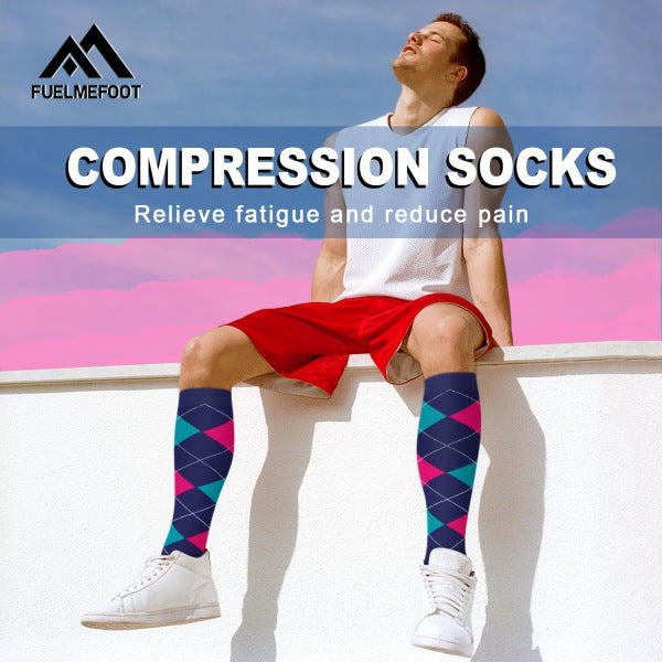 Compression Socks 6-Pairs 15-20mmHg - Knee High Support for Nurses & Athletes