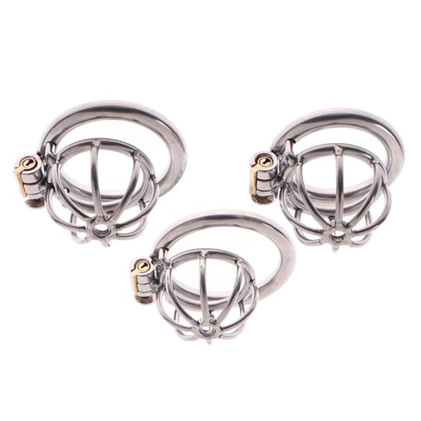 Stainless Steel Male Chastity Cage with 50mm Ring