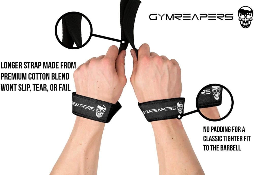 Heavy Duty Weightlifting Wrist Straps with Neoprene Padding for Deadlifts, Pull-Ups, Rows & Gym Training