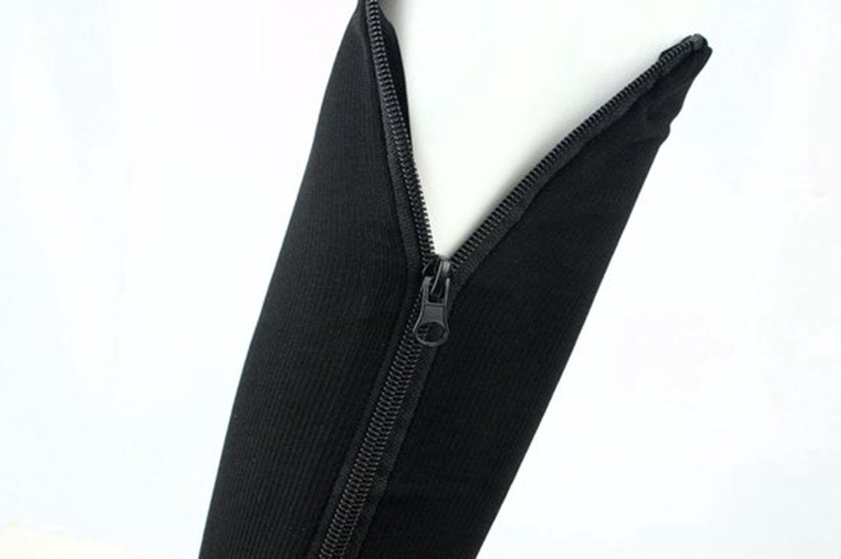 Compression Socks with Zipper Duo Pack - Anti-Fatigue Black S/M (35-39)