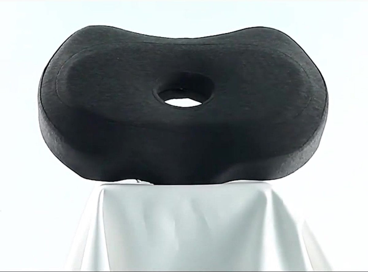 Memory Foam Ear Piercing Pillow for Side Sleepers - Donut Hole Washable Grey
