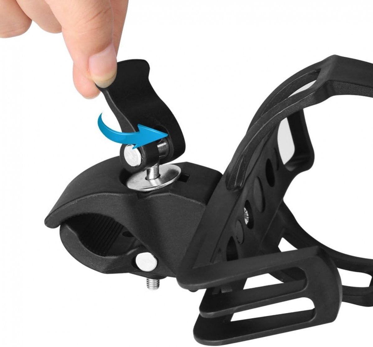 360 Bicycle & Stroller Cup Holder - Universal Mount for Bikes & Wheelchairs Black