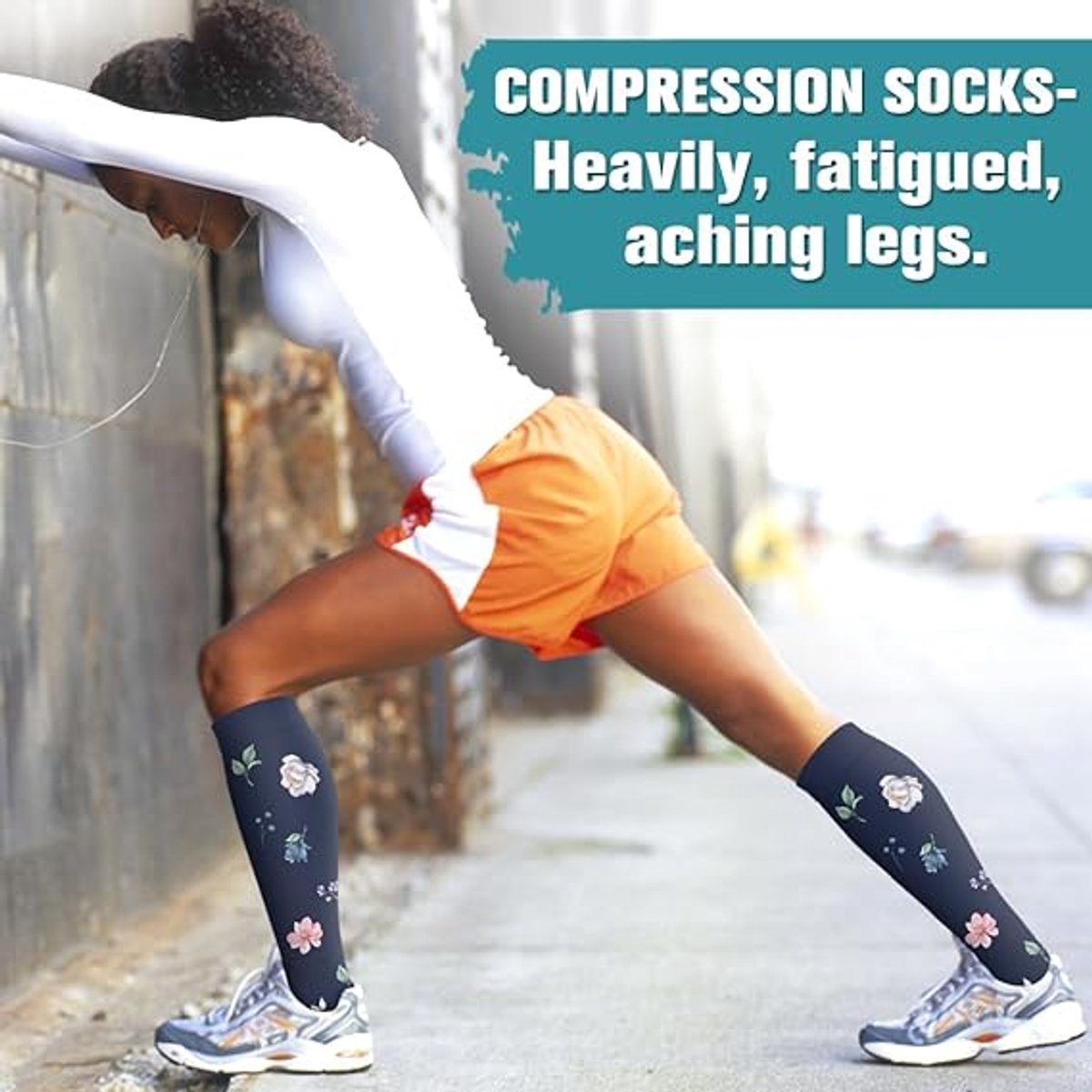 Compression Socks 6-Pairs S/M - Sports Stockings for Running & Athletic Use