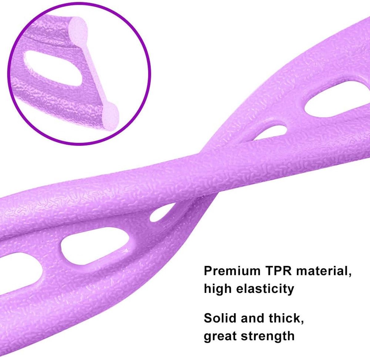 Elastic Abdominal Trainer - Fitness Resistance Bands - Ab Trainer - Ab Roller - Ab Wheel - Abdominal Wheel - Resistance Fitness Resistance Pedal Band - Multifunctional Tension Cord - Training Aids - Leg Stretching - Fitness Equipment - Purple