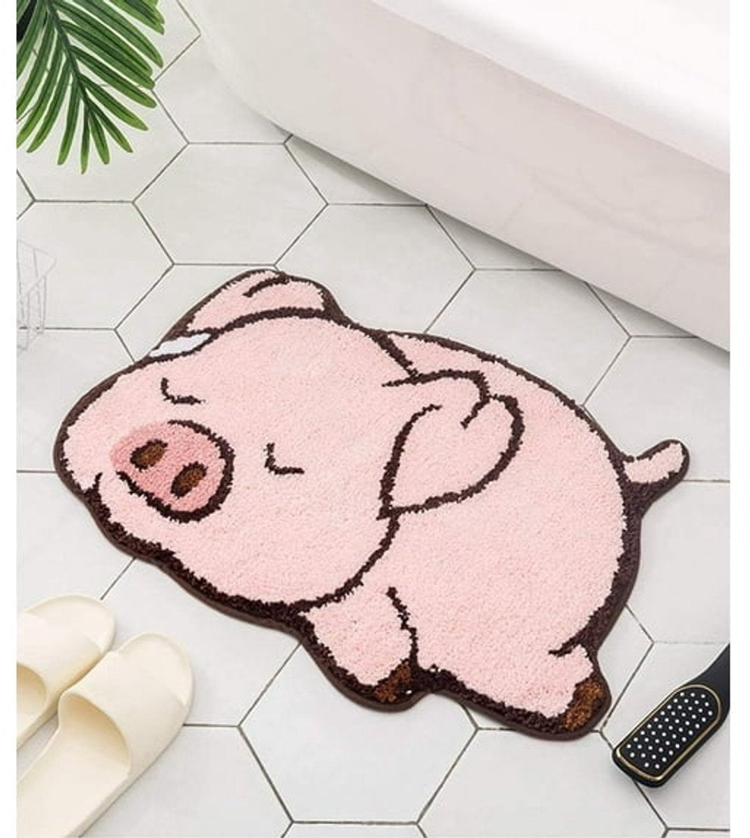 Cute Pink Pig Bath Mat – 45 x 65cm