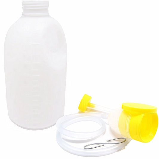 Male Urinal 1700ml - Large Anti-Splash Pee Bottle with Lid Reusable