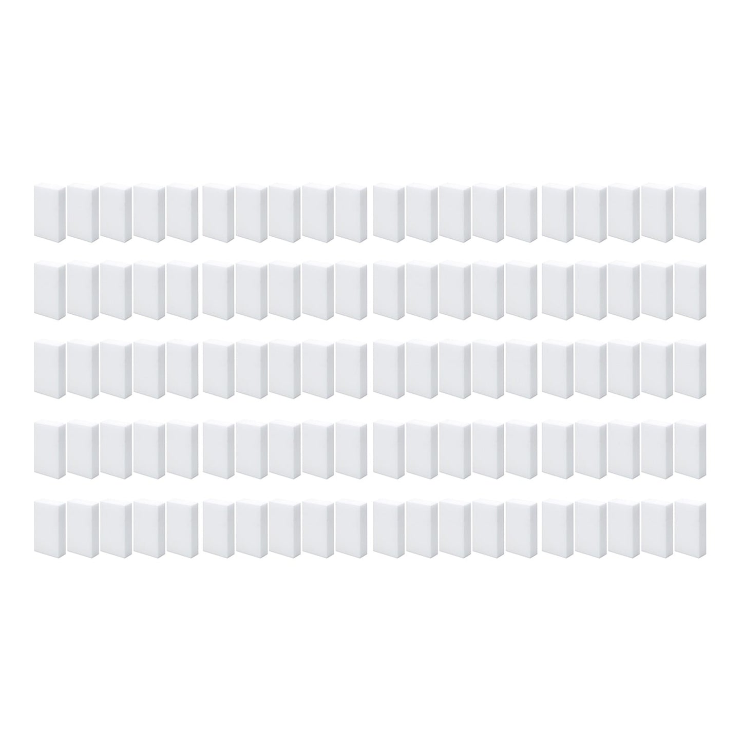 Melamine Cleaning Sponges 100-Pack - Magic Eraser Foam 3-Piece Format