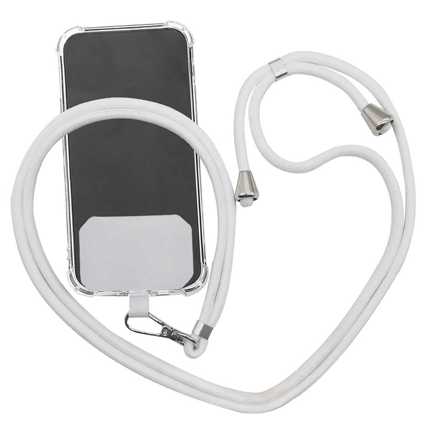 Mightlink Phone Lanyard,Universal Crossbody Cell Phone Lanyards Adjustable Shoulder Neck Straps,Cell Phone Lanyard Compatible for All Smartphones White