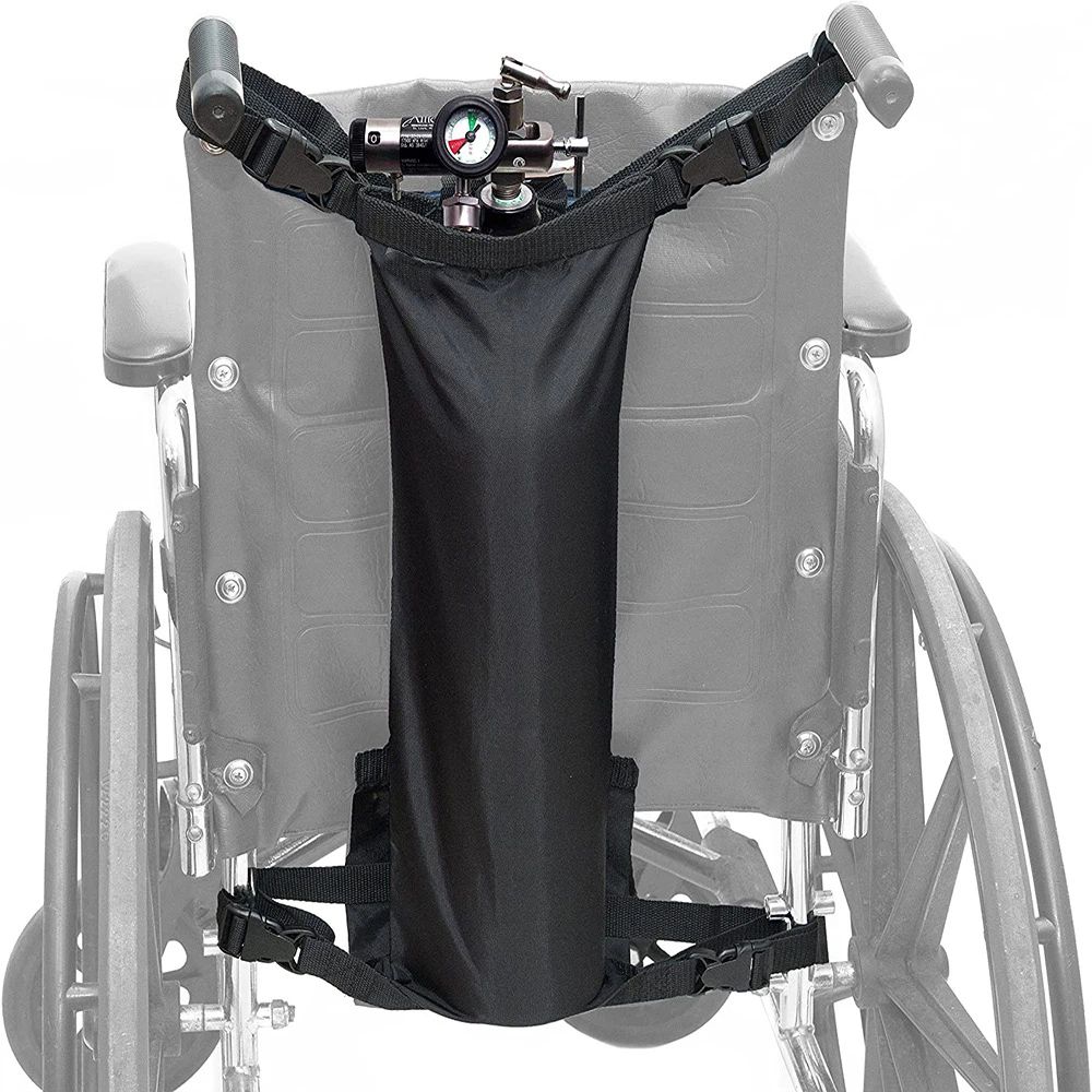Oxygen Cylinder Bag for Wheelchairs - Universal Fit Black (Bag Only)