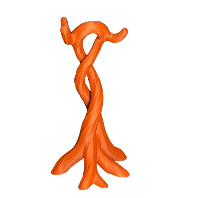 3D Printed Headphone Stand - Modern Compatible with Gaming & Bluetooth Headsets Orange
