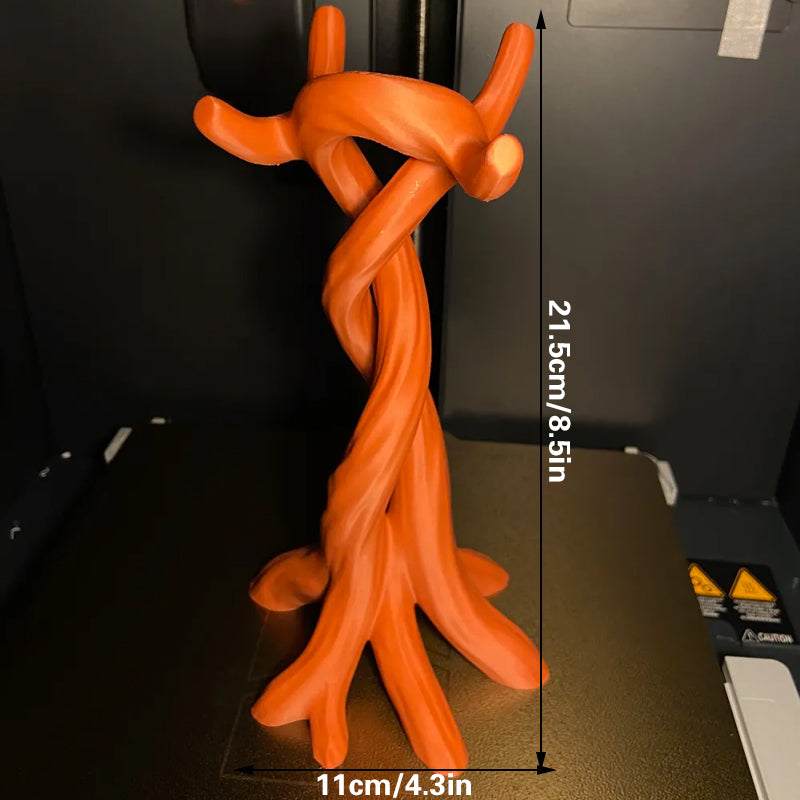 3D Printed Headphone Stand - Modern Compatible with Gaming & Bluetooth Headsets Orange