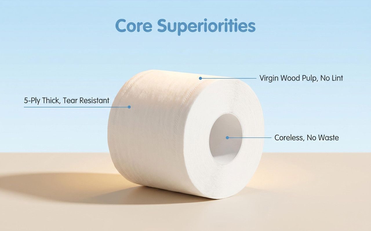 One-year Supply Large Carton Household Virgin Wood Pulp Toilet Paper
