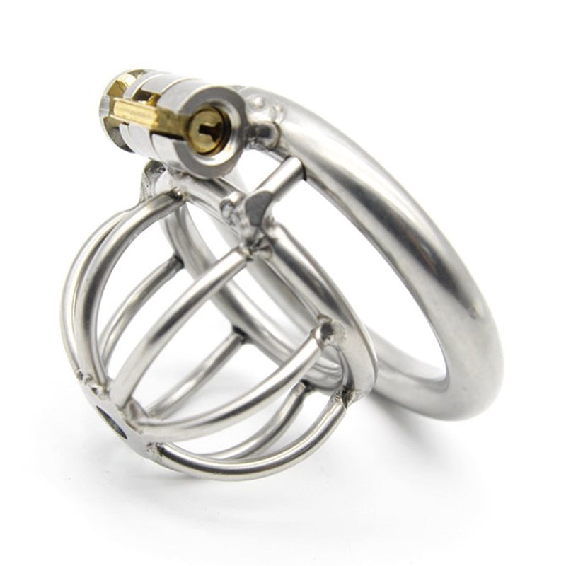 Stainless Steel Male Chastity Cage with Spikes - Perfect 40mm