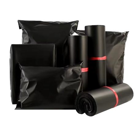 100pcs Black E-commerce Mail Bags, 45 x 60cm