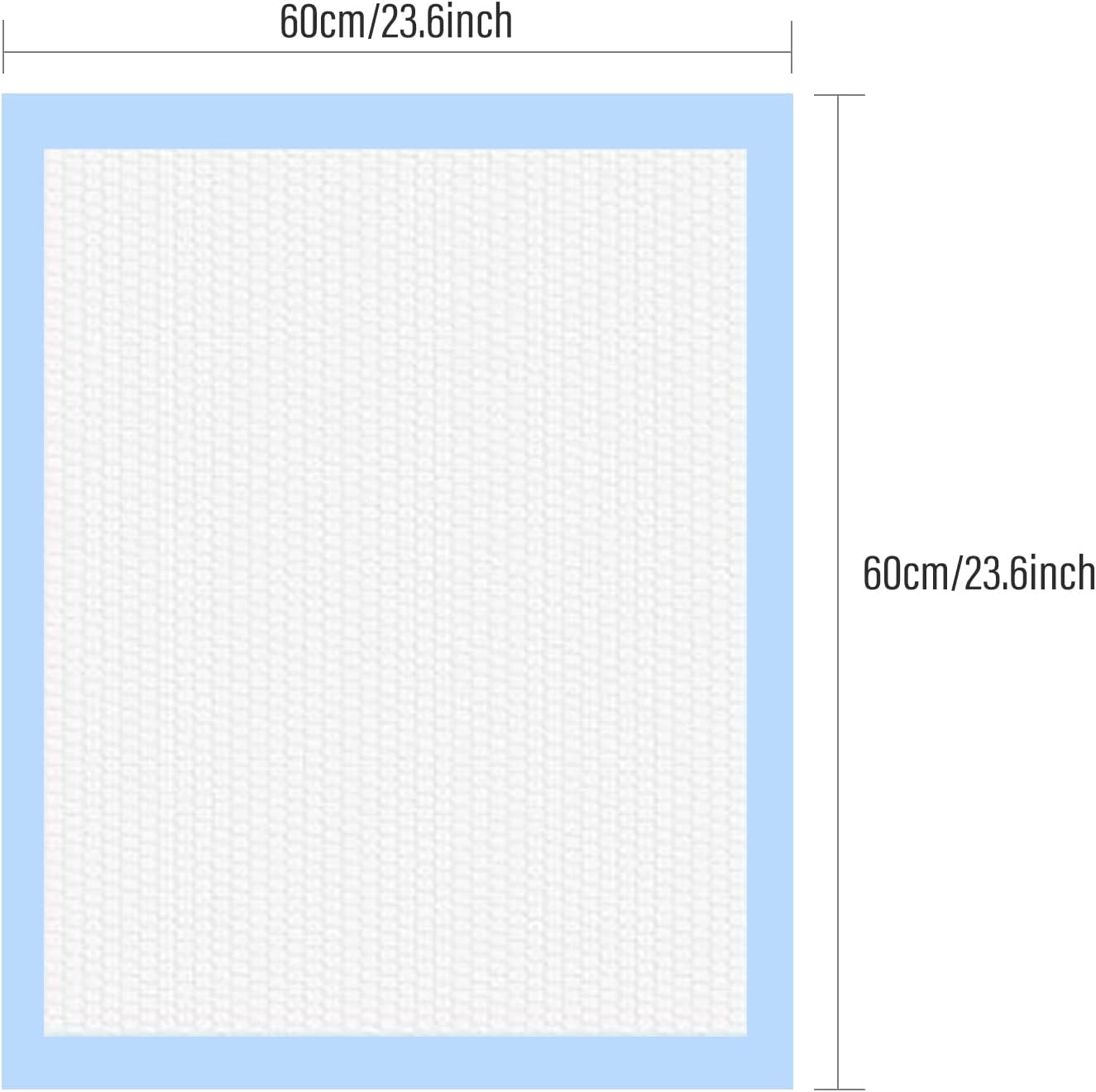 Disposable Changing Pads 40-Pack - Super Absorbent Leak-Proof Mat Blue (L)