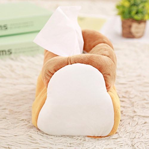Cute Toast Bread Plush Tissue Box Holder - Funny Simulation for Car & Home
