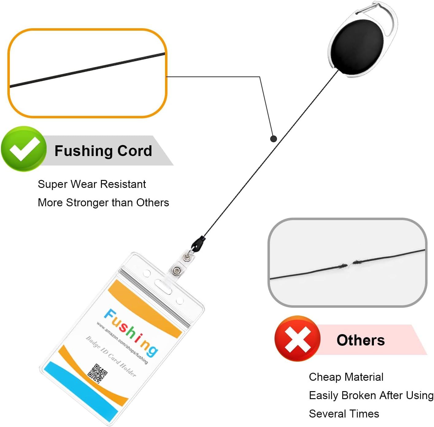 Retractable ID Badge Holders 10-Pack - Belt Clip Reels for Nurses & Doctors