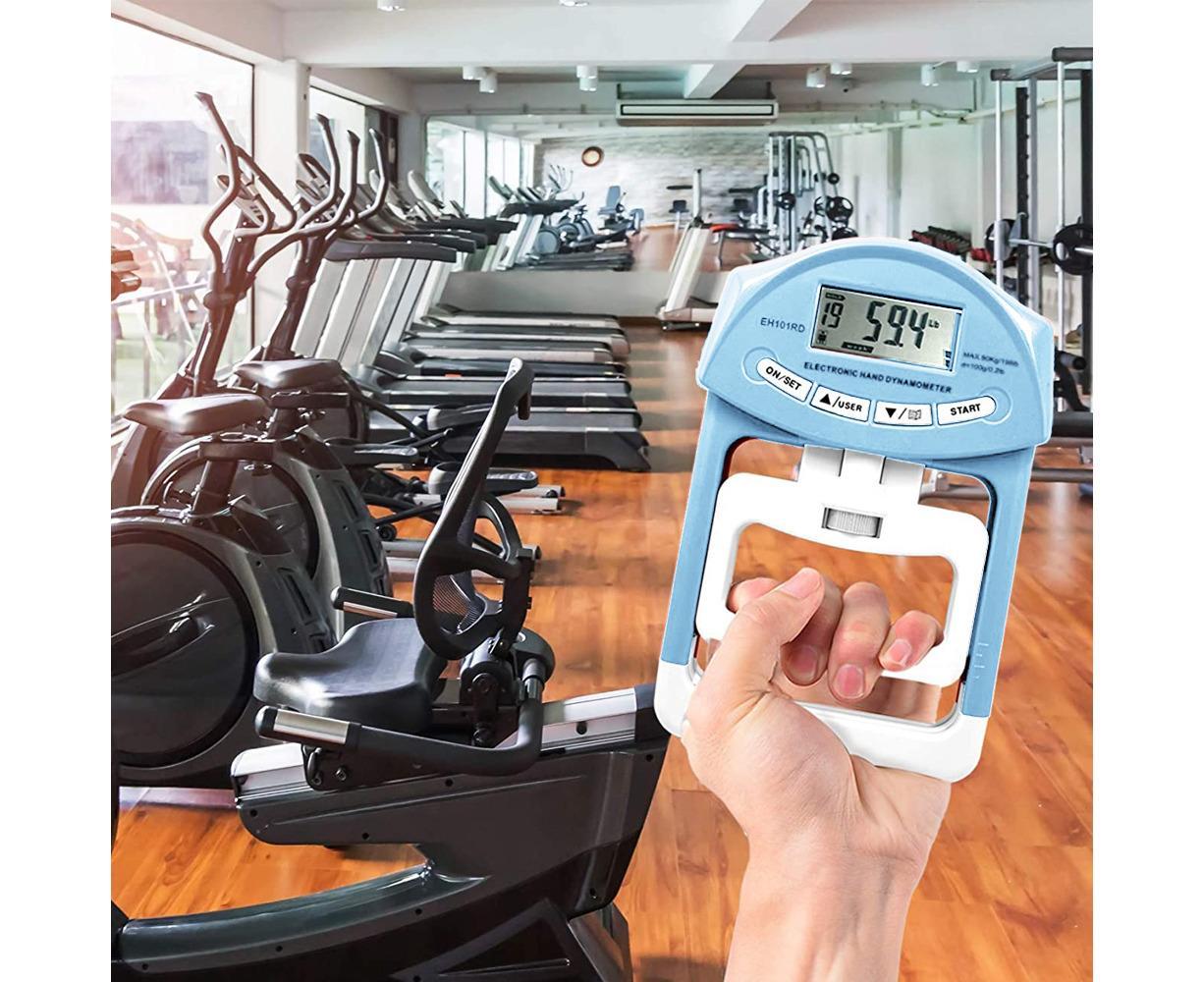 Digital Hand Grip Dynamometer - Auto Capture Grip Strength Meter Blue