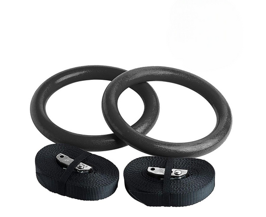 Gymnastics Rings with Adjustable Straps – Home Gym Pull Up & Bodyweight Training Rings