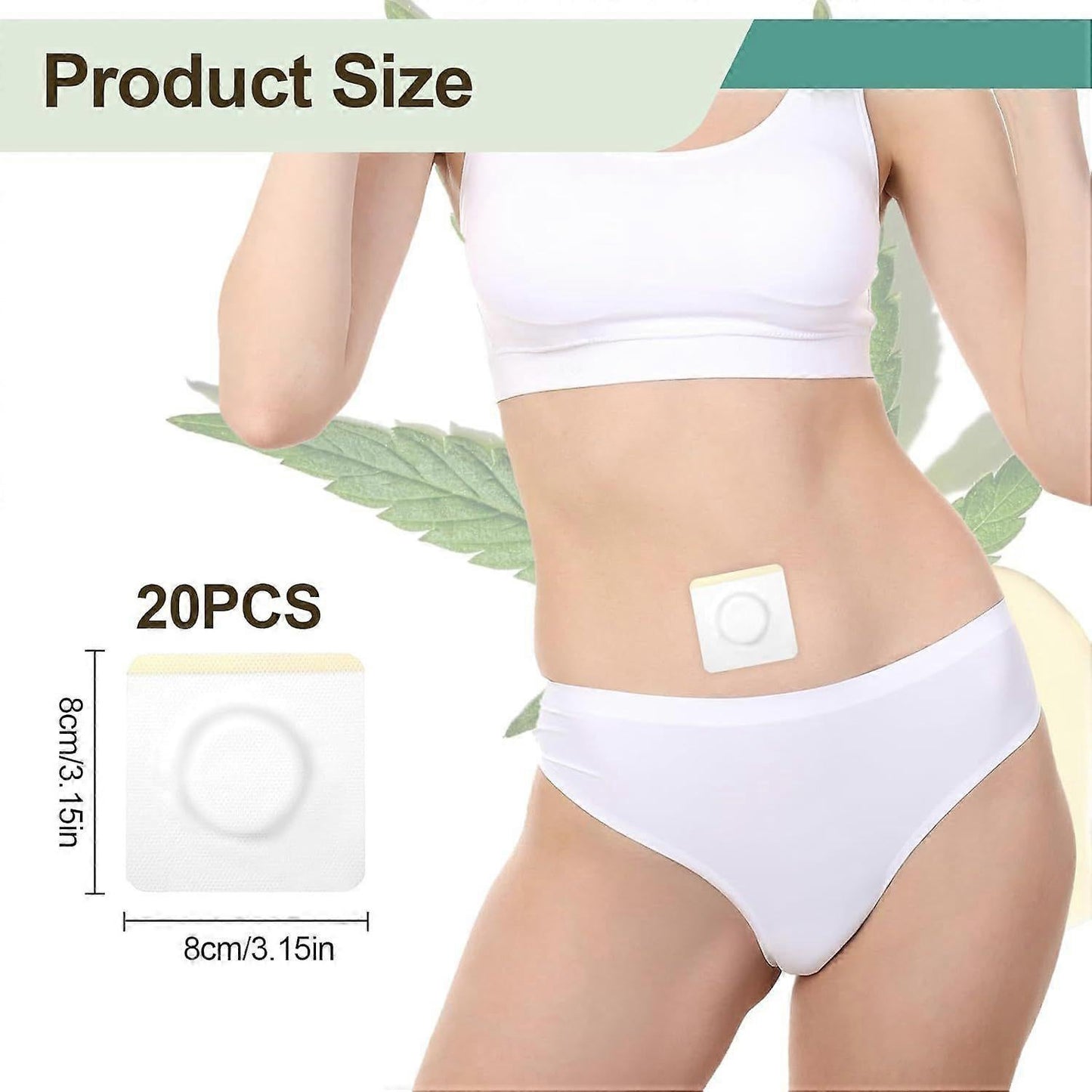20Pcs Castor Oil Belly Button Patch, Castor Oil Patches Disposable, Castor Oil