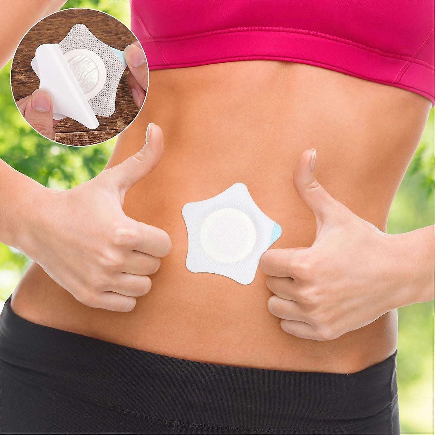 20pcs Castor Oil Pack Wrap for Belly Button, Self-Adhesive Castor Oil Belly