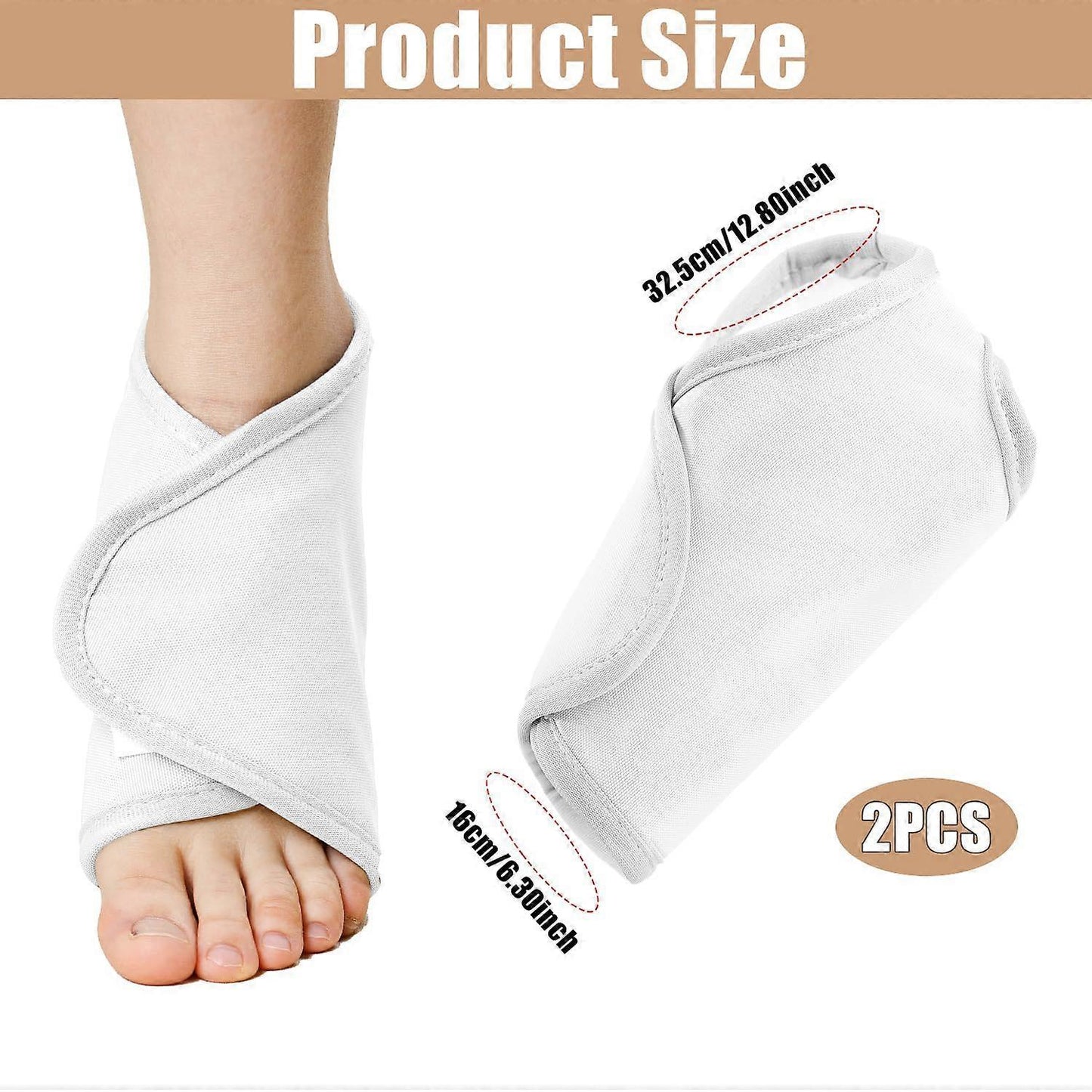 2pcs Ankle Organic Castor Oil Pack, Comfortable Castor Oil Pack Wrap for Feet