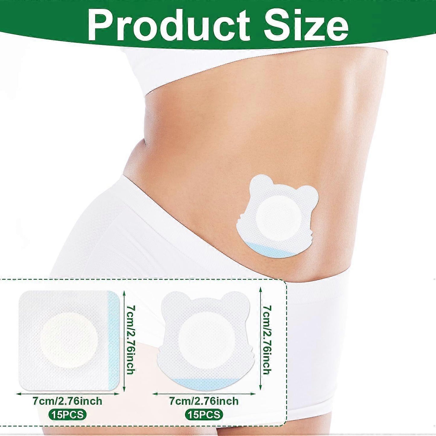 30pcs Castor Oil Belly Button Pack Wrap, Self-Adhesive Disposable Castor Oil