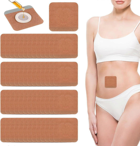50Pcs Disposable Castor Oil Pack Wrap Belly Button Pads, Highly Absorbent