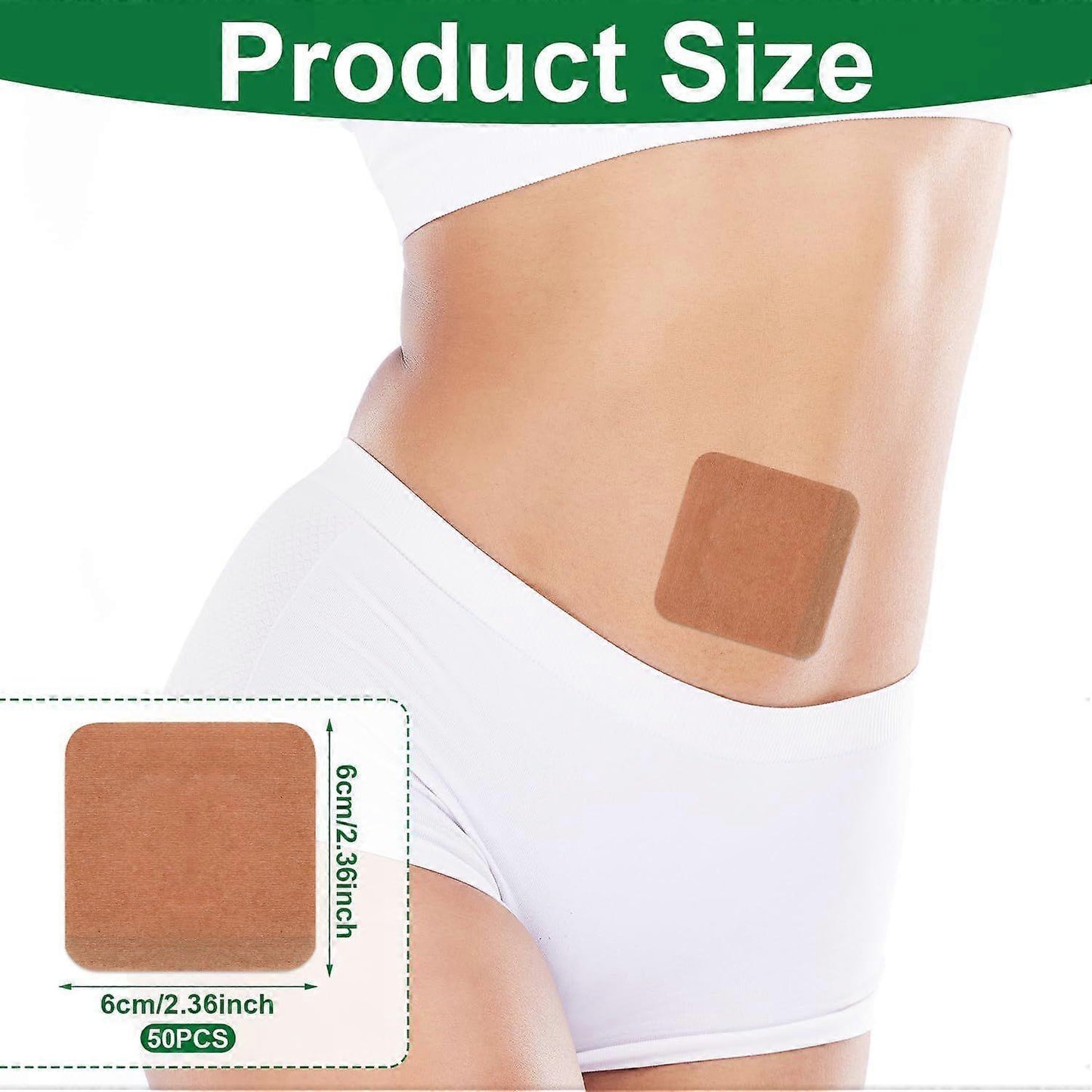 50Pcs Disposable Castor Oil Pack Wrap Belly Button Pads, Highly Absorbent