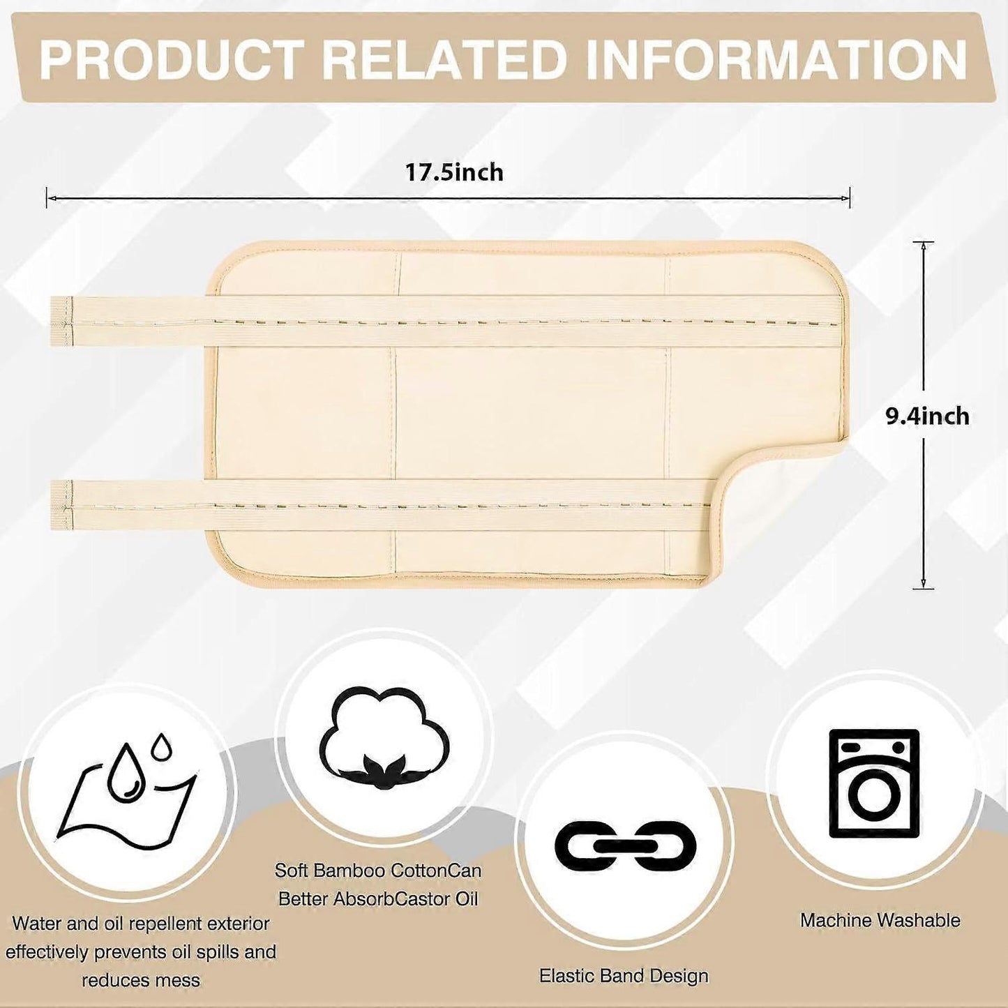 Castor Oil Pack, Adjustable Reusable Castor Oil Pack Wrap for Liver Detox, Castor Oil Pack