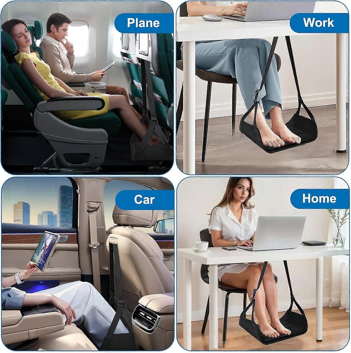 Airplane Foot Rest, Portable Leg Support for Travel