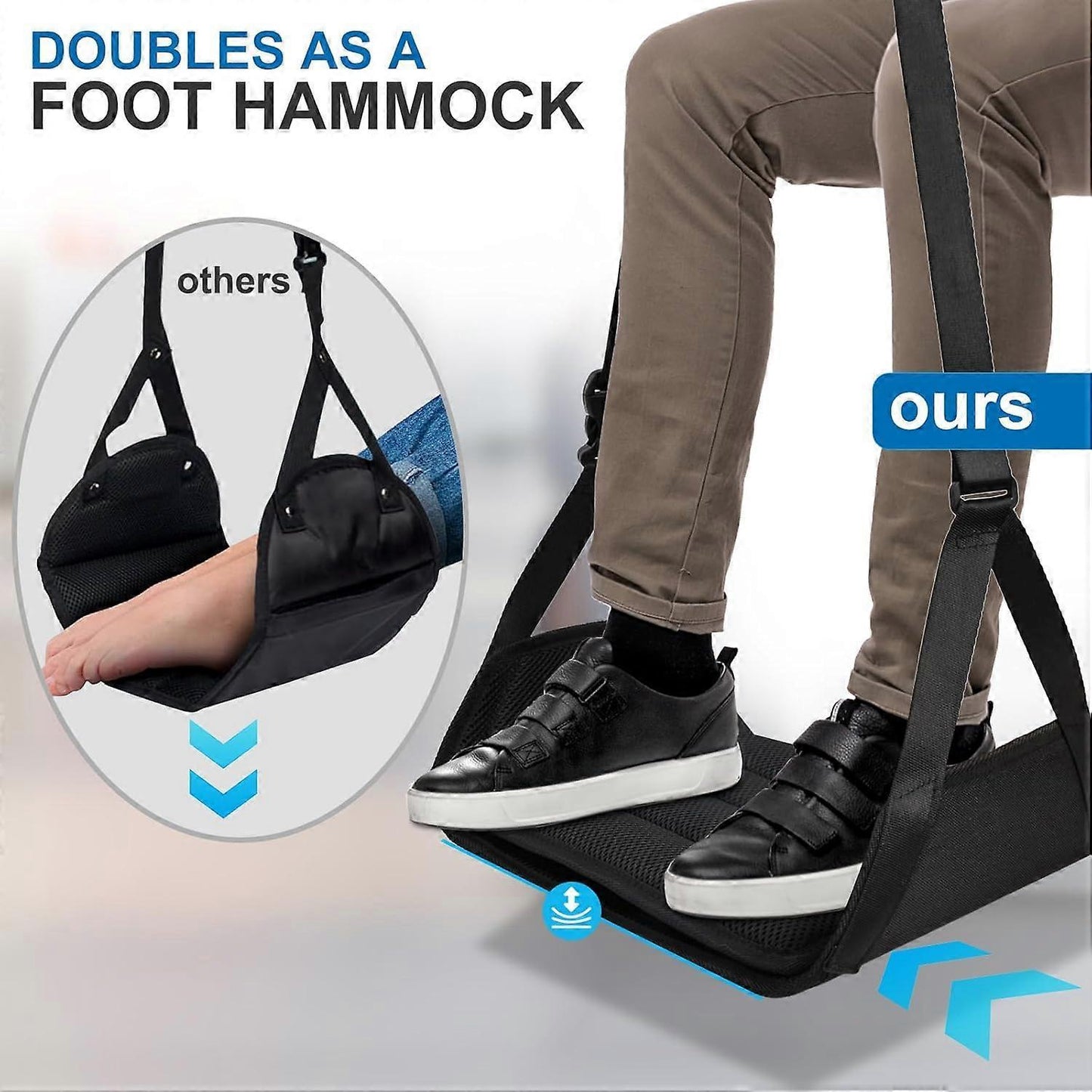 Airplane Foot Rest, Portable Leg Support for Travel