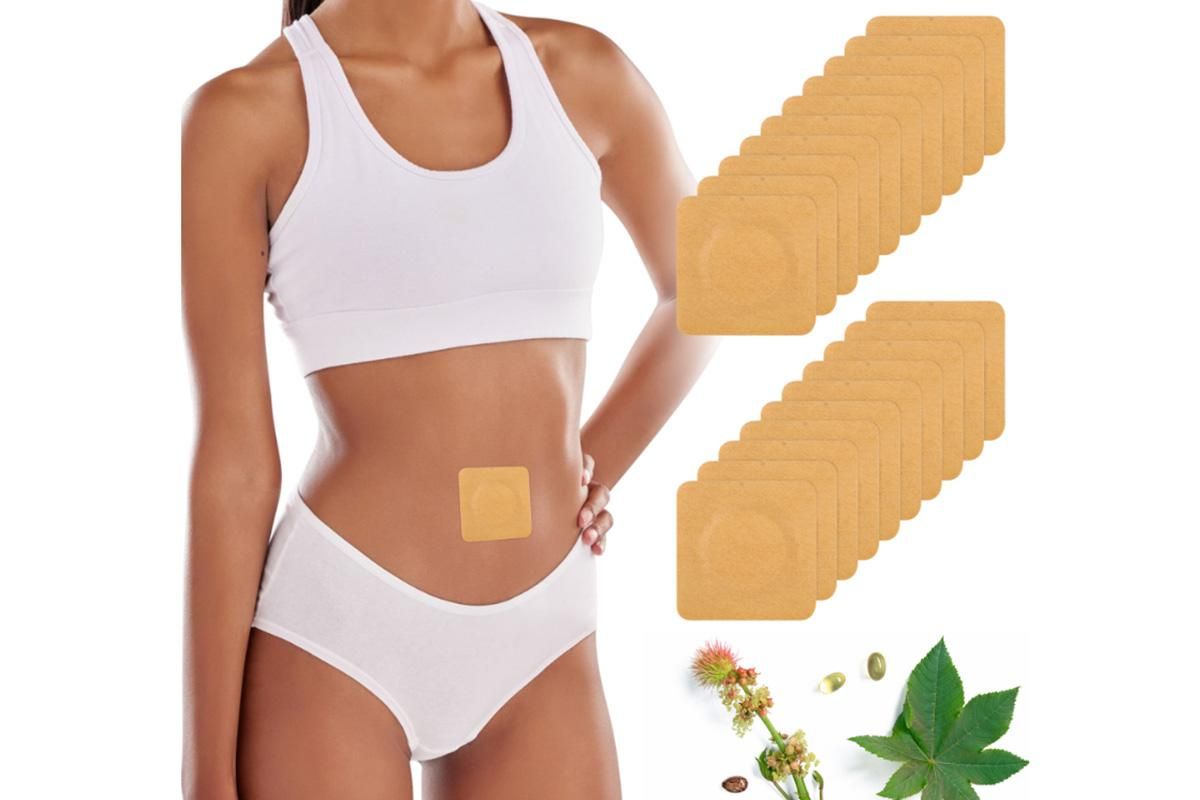 100PCS Disposable Self-Adhesive Castor Oil Patches - Waist Back & Neck Wrap
