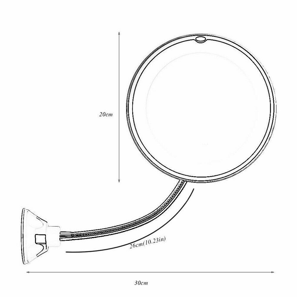 10X LED Magnifying Makeup Mirror 360° Rotation