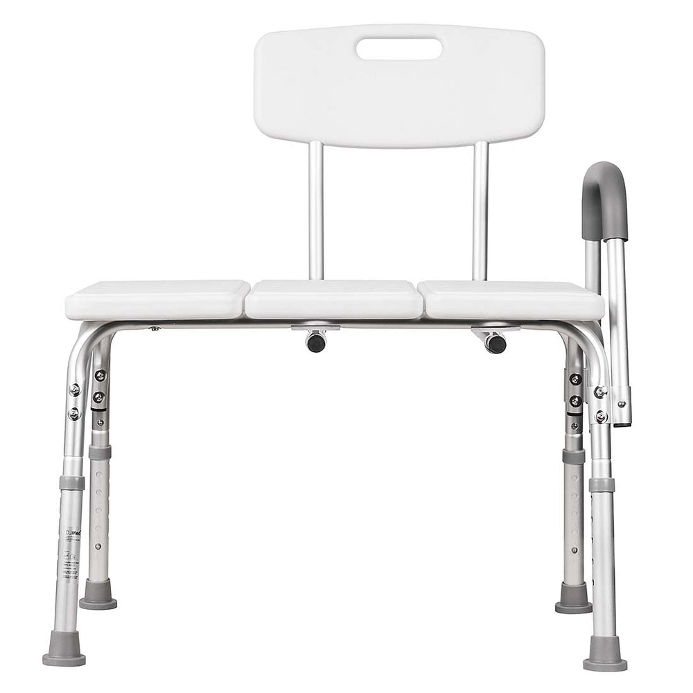 Adjustable Height Bath Transfer Bench 136kg Capacity – Non-Slip Shower Chair for Elderly & Disabled
