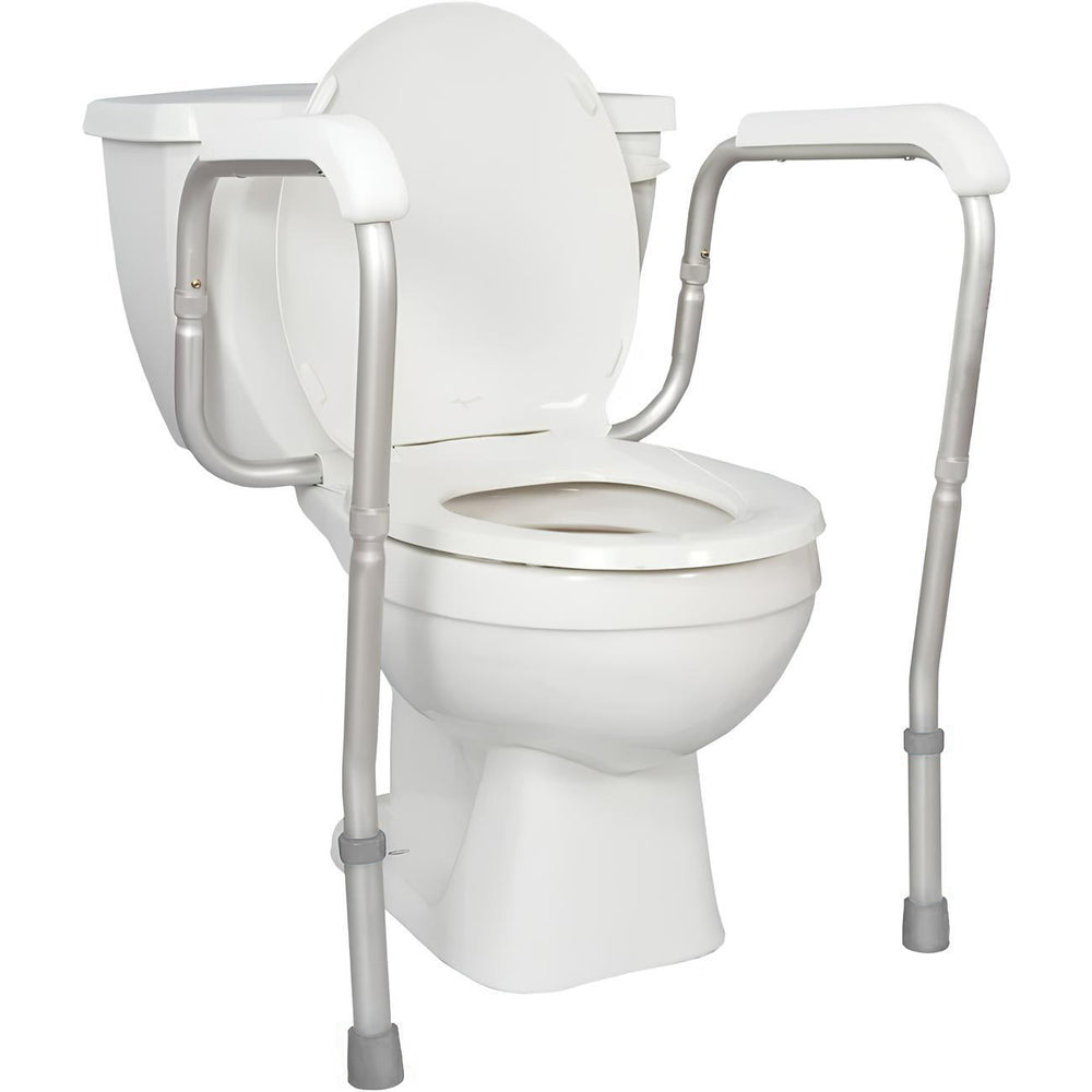 Adjustable Toilet Safety Rails - Height & Width Adjustable Bathroom Support Frame