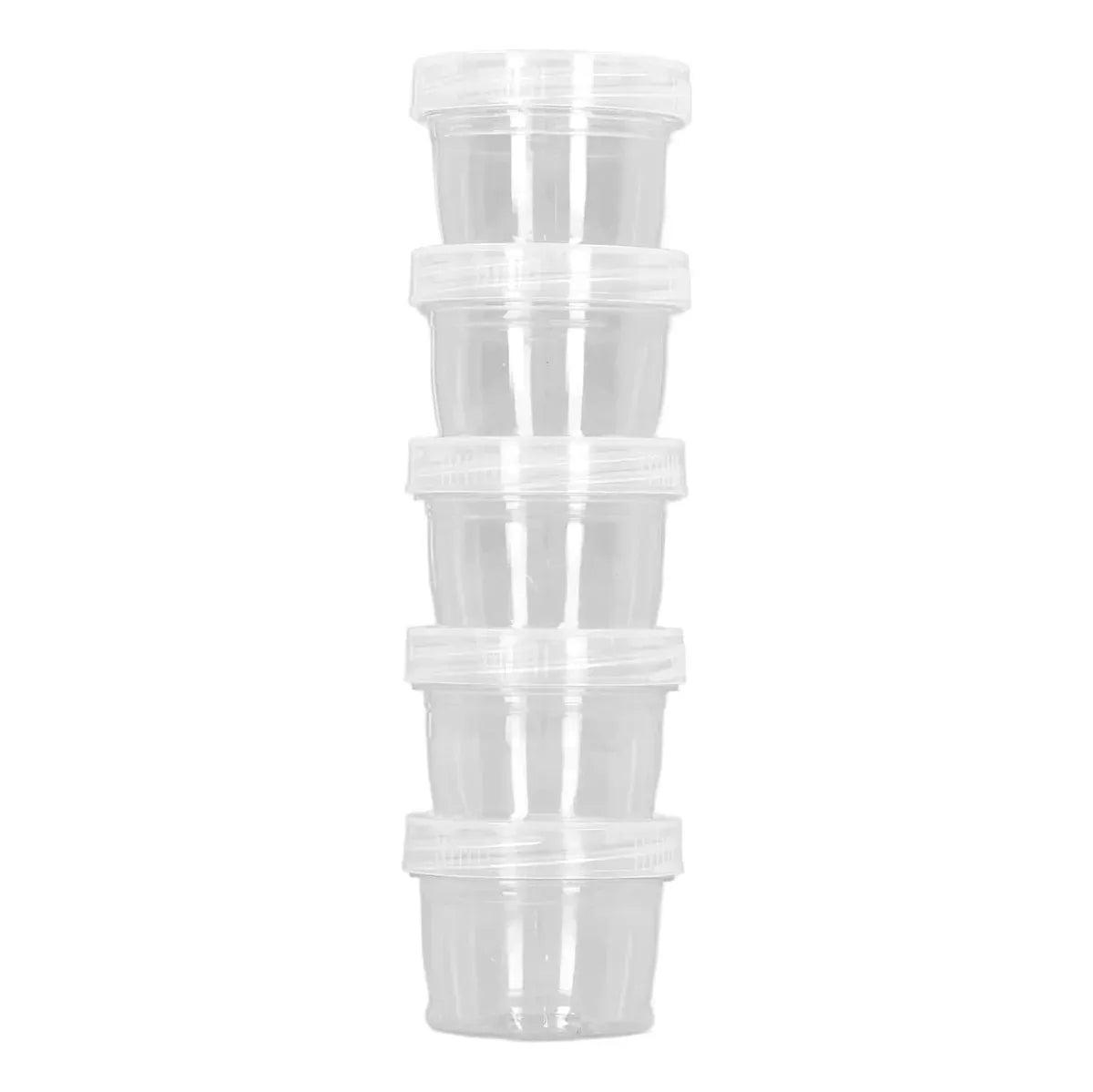 5PCS Outdoor Camping Spice Container Set Travel BBQ Seasoning Storage Box Use - White