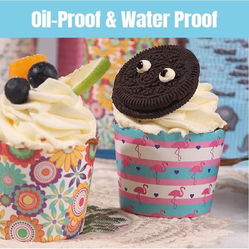 500pcs Colorful Cupcake Muffin Baking Cups Greaseproof Nonstick Paper Liners - Cupcake-500pcs-FTBD