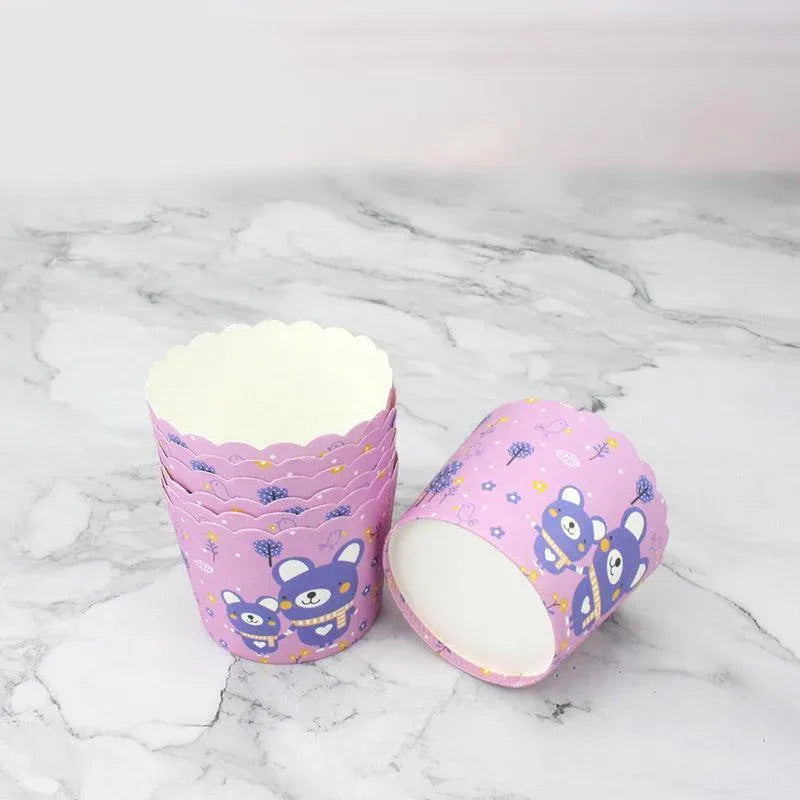 500pcs Colorful Cupcake Muffin Baking Cups Greaseproof Nonstick Paper Liners - Cupcake-500pcs-FTBD