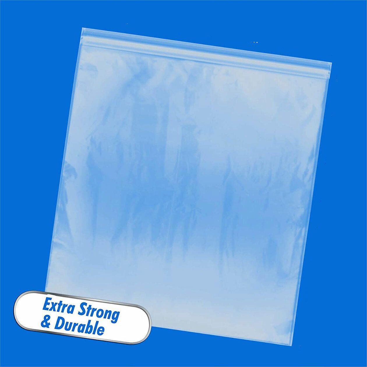 100X Bulk Clear Resealable PE Plastic Zip Bags - 22*32cm 100PCS